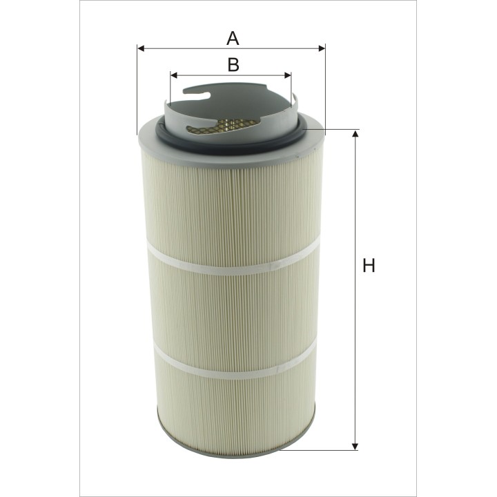 Filtr do zespołu odpylajaćegz  mocowaniem zamek/twist lock