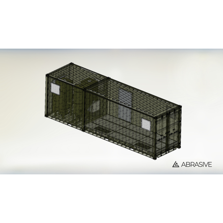 Mobilna komora do śrutowania - kontener morski